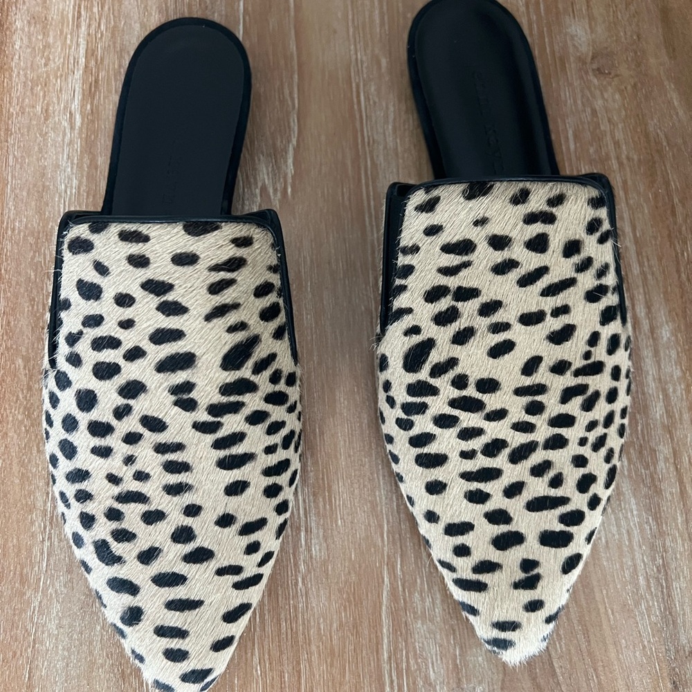 Jenni Kayne Pony Hair Mule Leopard Print Women's Mules